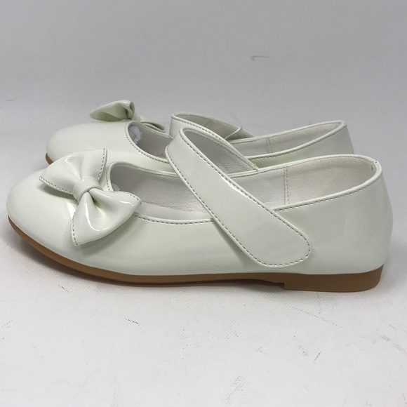 WUIWUIYU Casual Mary Janes Ballet Flats, Girl's Size 13(B)30 - White - Picture 4 of 10
